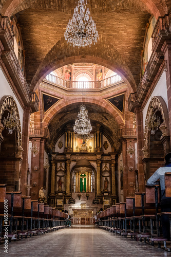 inside of a Catholic Church in San Miguel de Allende Mexico