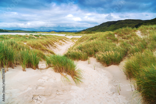 Sand dunes on Maghara strand. County Donegal, Ireland photo