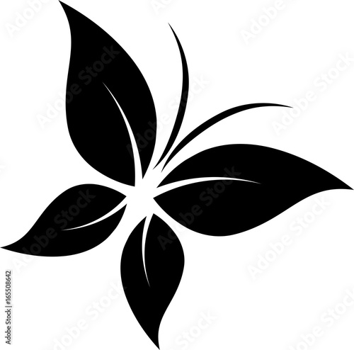 Schmetterling Logo, Vier Blätter, Aufkleber Label