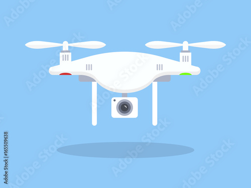 Drone Photo and Video Icon Flat Vector