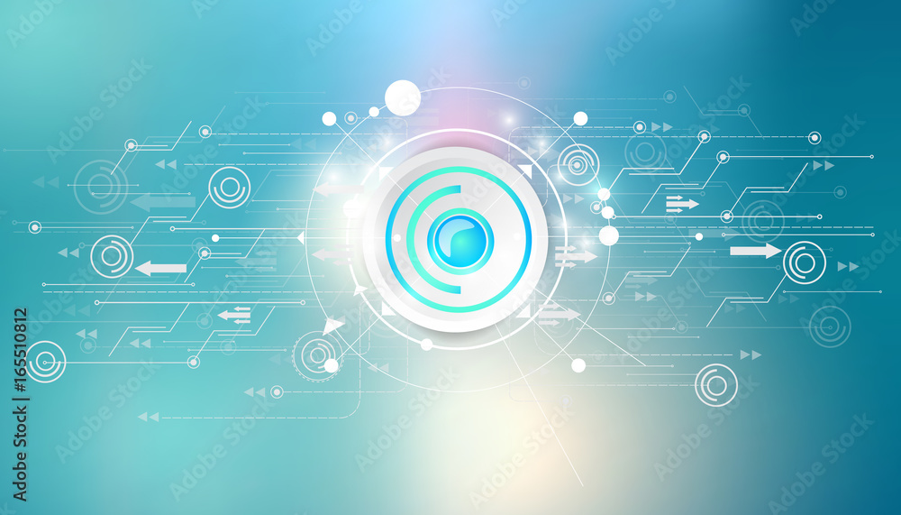 Abstract technology vector background, circuit diagram