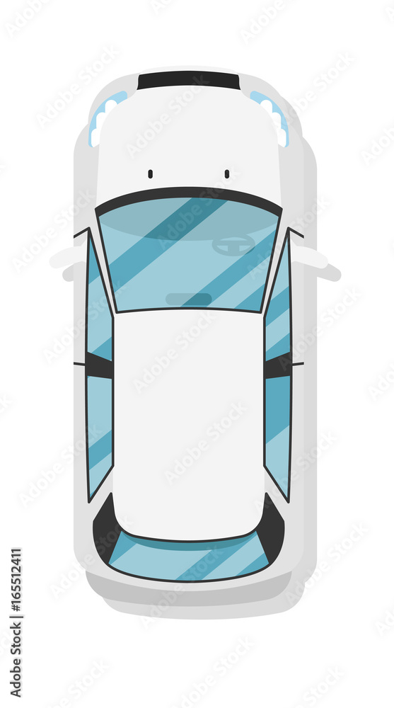 Stacked travelling cars frontal view icon