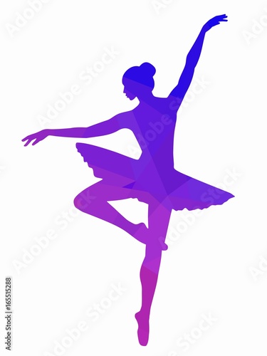 illustration of ballerina, vector draw