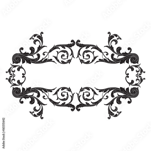 Vintage baroque ornament element