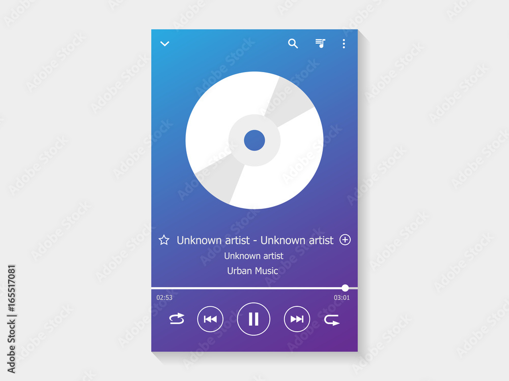 Music Player Interface vector illustration Music Player Interface vector illustration
