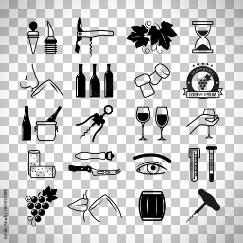 Wine and sommelier icons