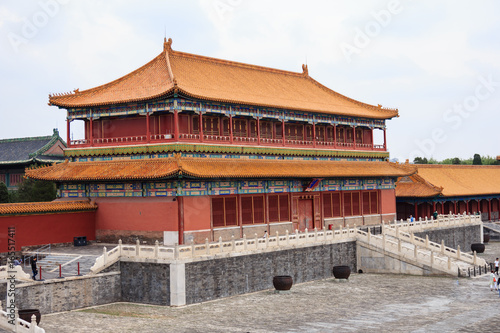 Building of oriental architecture in The Forbidden City in Beijing, China