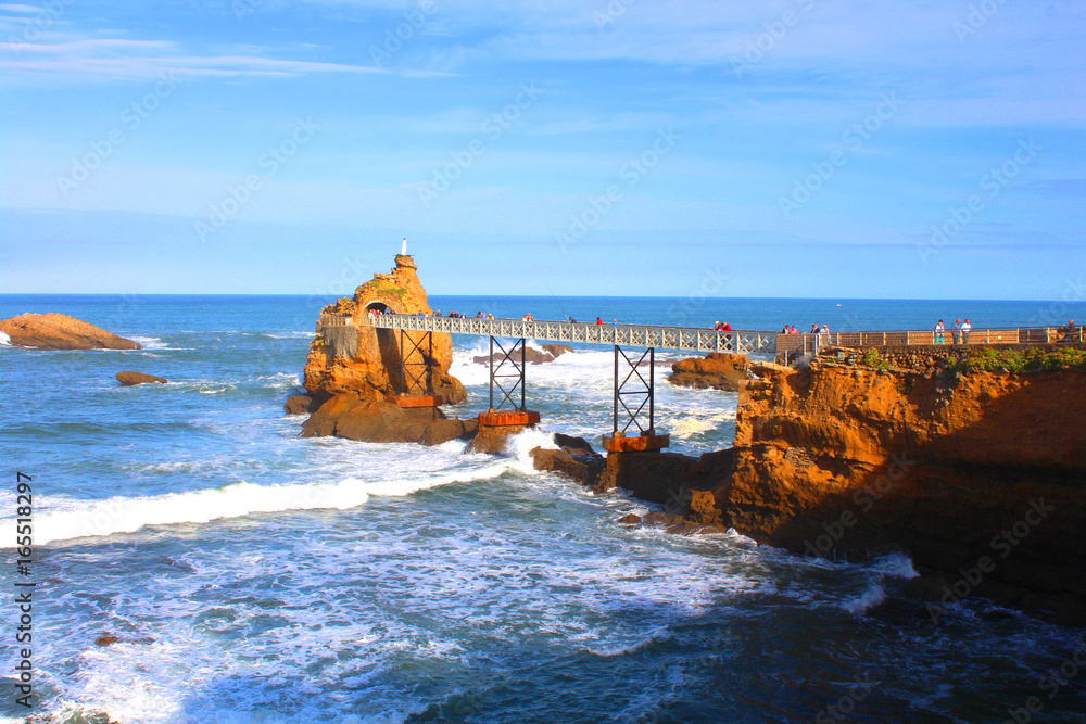 Naklejka premium Biarritz (France) - Rocher de la vierge