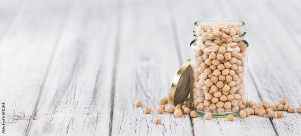 Chickpeas close-up shot, selective focus Chickpeas close-up shot, selective focus