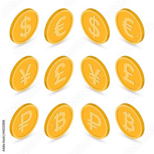 Set of icons coins