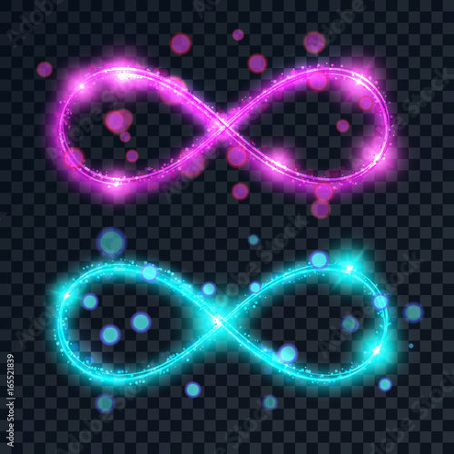 A set of the shining infinity symbols