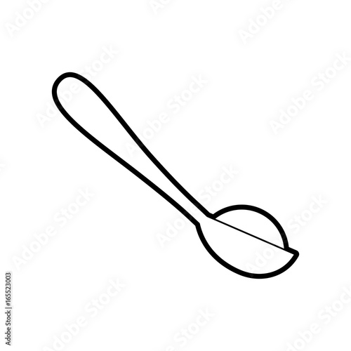 spoon with sugar powder vector illustration design