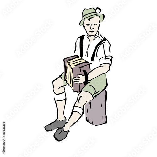 Musik und Tanzen auf dem Oktoberfest in München in Bayern