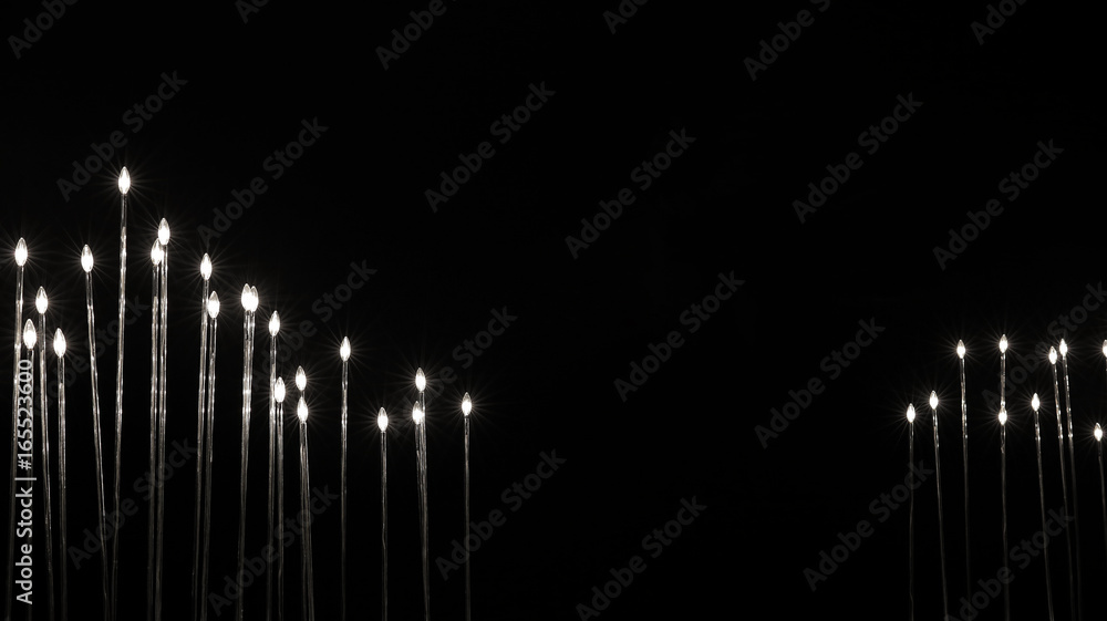A Lot of Pieces Lighten Artificial Crystal Candle in the Dark 