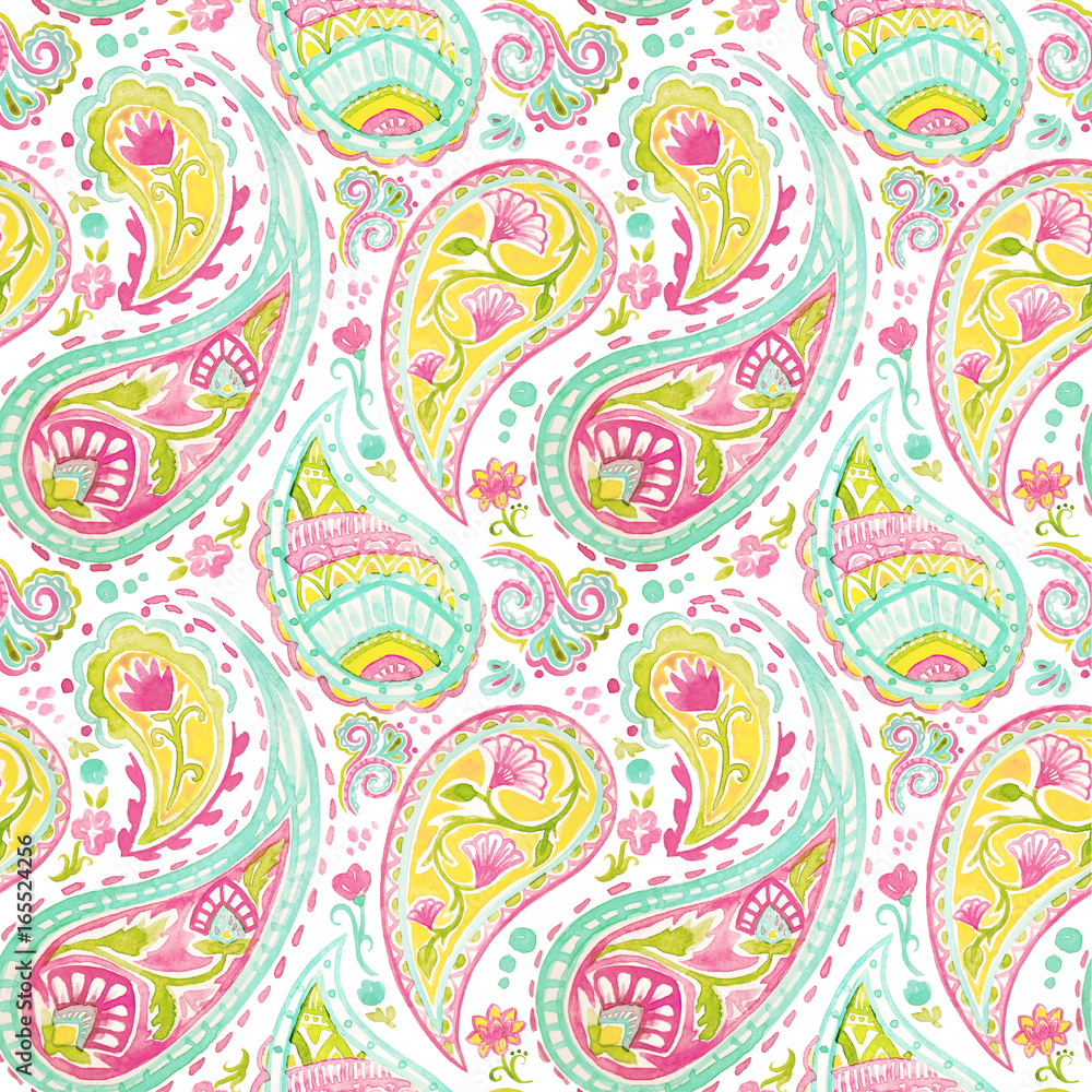 Watercolor native indian pattern Watercolor native indian pattern