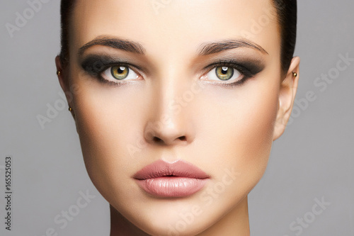 Beautiful Girl Face.Makeup