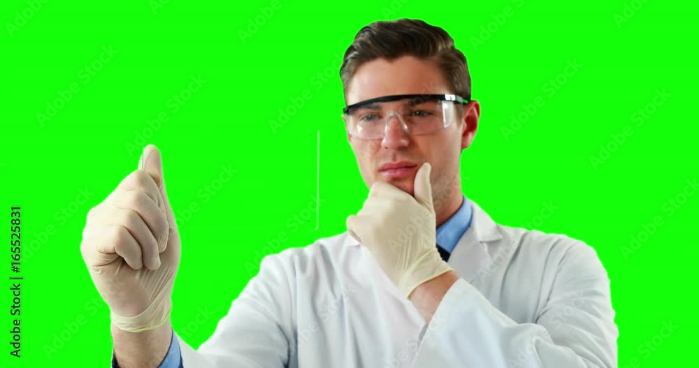 Portrait of doctor using digital screen Portrait of doctor using digital screen