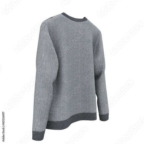 Blank Sweater on white background. 3D illustration, Clipping Path © 2dmolier
