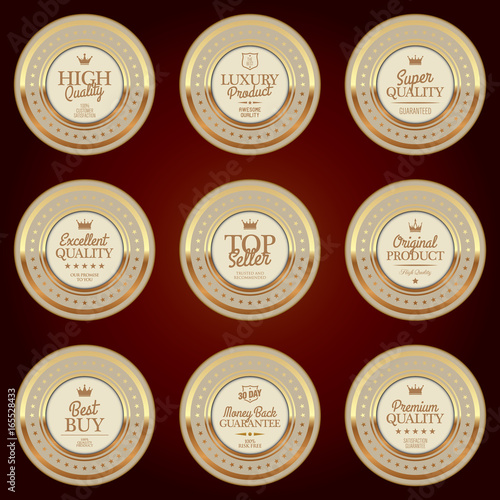 Set of luxury badges