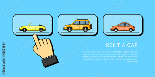 rent a car concept banner