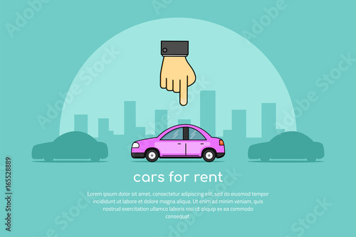 rent a car concept banner