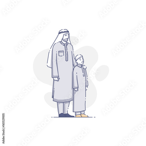 Arabian father and son