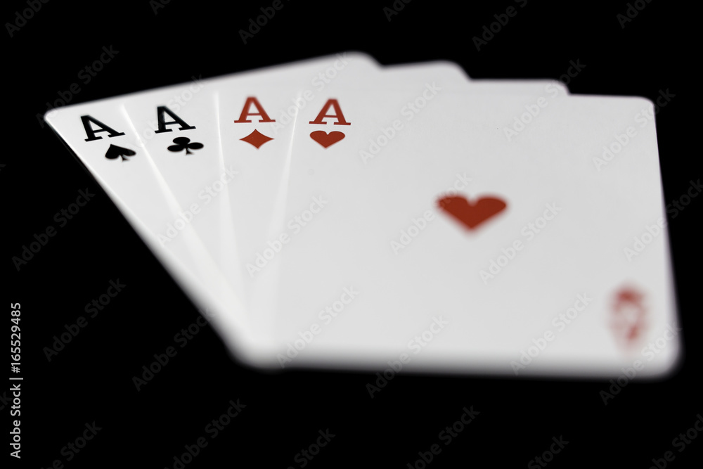 Playing Card Aces Close Up