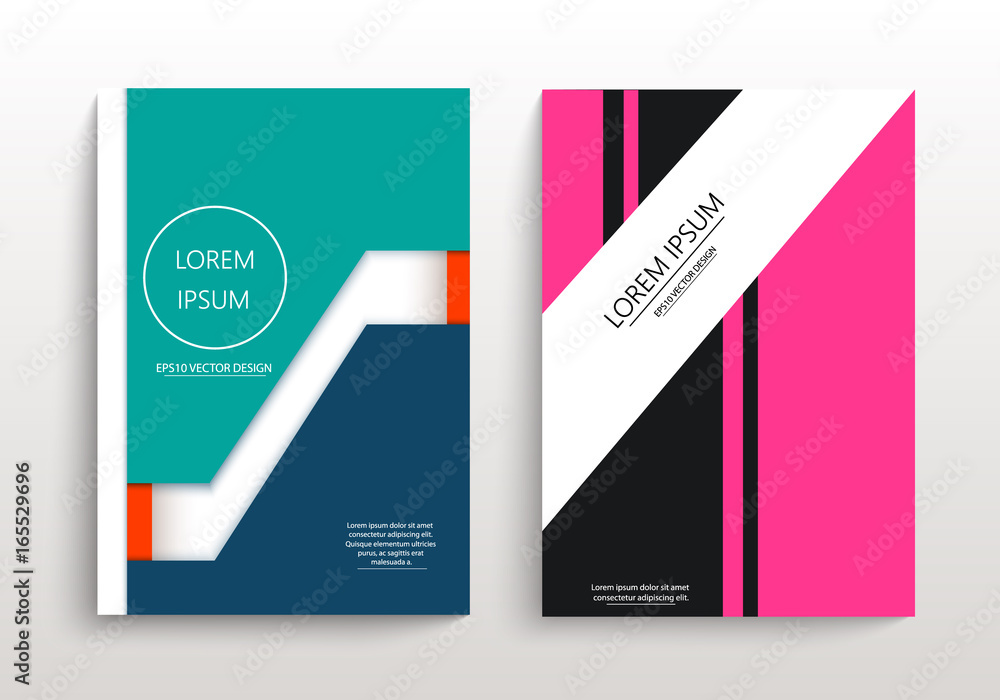 Covers with minimal design. Geometric backgrounds for your design. Applicable for Banners, Annual Report, Magazine, Poster, Corporate Presentation, Portfolio, Flyer, layout. Eps10 vector template Covers with minimal design. Geometric backgrounds for your design. Applicable for Banners, Annual Report, Magazine, Poster, Corporate Presentation, Portfolio, Flyer, layout. Eps10 vector template