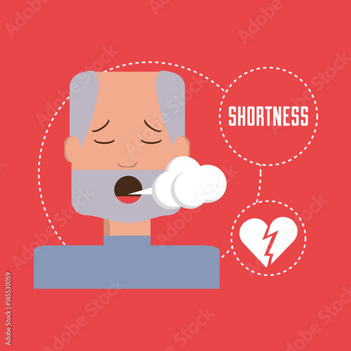 man with heart atack symptoms and condition