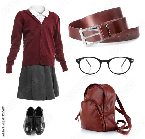 Set of school uniform with ...