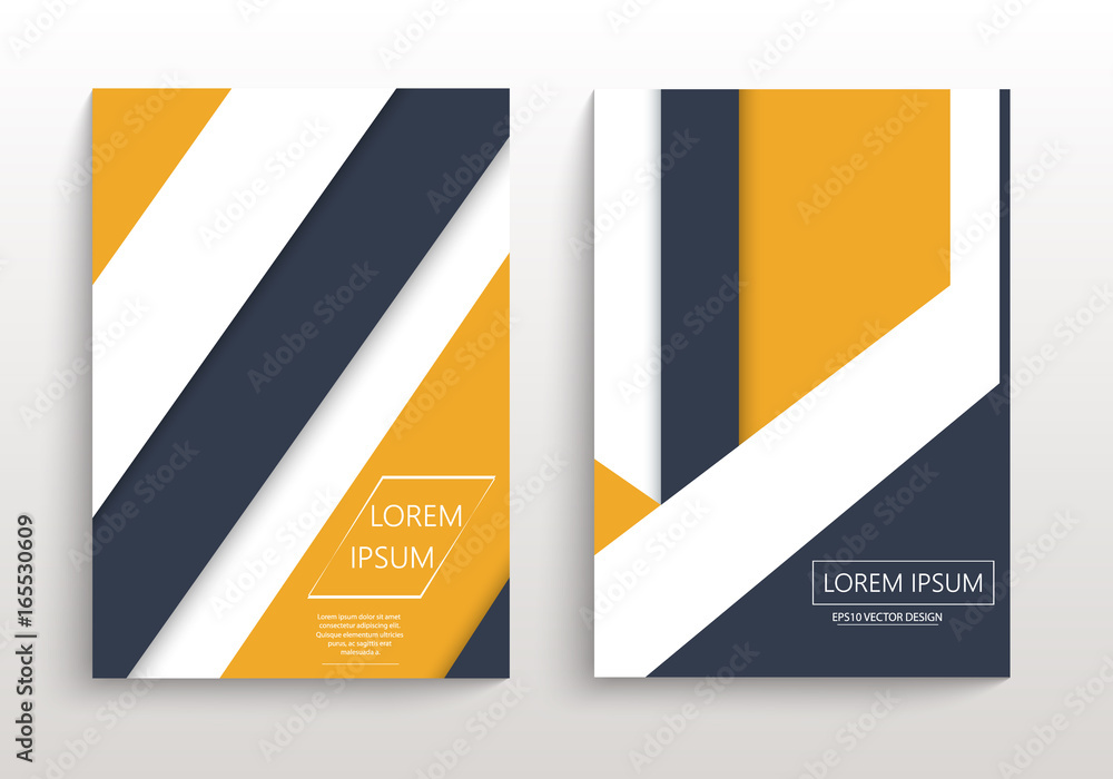 Covers with minimal design. Geometric backgrounds for your design. Applicable for Banners, Annual Report, Magazine, Poster, Corporate Presentation, Portfolio, Flyer, layout. Eps10 vector template