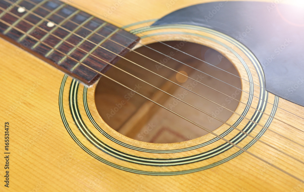 Obraz premium Close up Classical guitar.