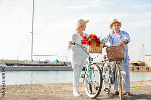 Happy senior couple with th...