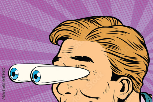 cartoon eyes popping out, shock surprise look
