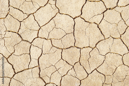 Barren earth. Dry cracked earth background. Cracked mud pattern. Soil In cracks.Creviced texture.Drought land. Environment drought