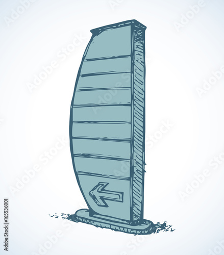 Blank gas station price sign. Vector drawing