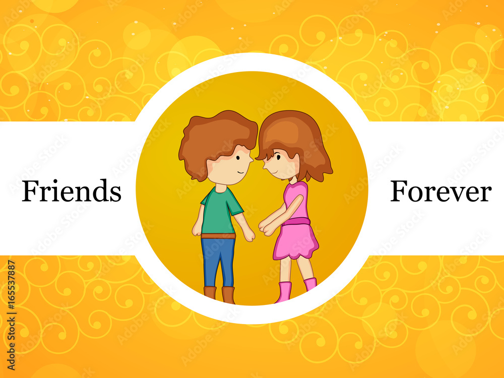 illustration of elements of Friendship Day Background