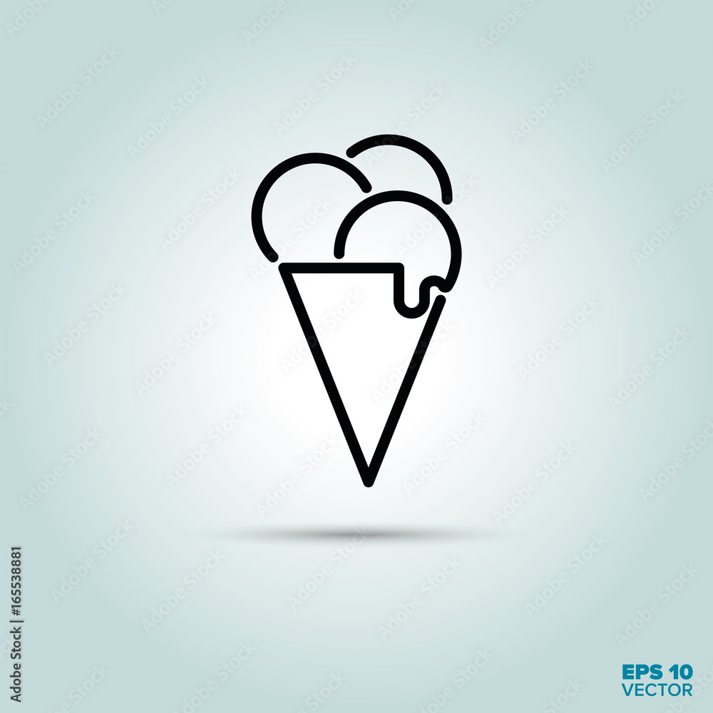 ice cream cone line icon ice cream cone line icon
