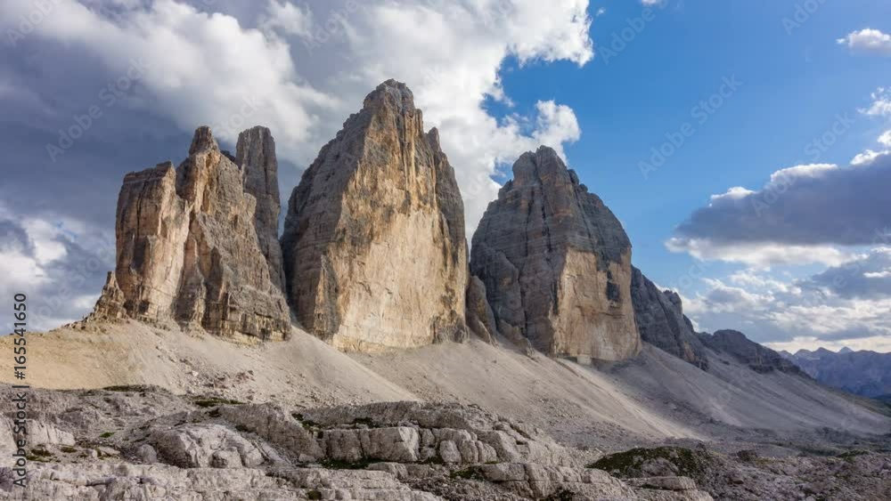 3 cime di Lavaredo time lapse at dusk in Dolomites 3 cime di Lavaredo time lapse at dusk in Dolomites