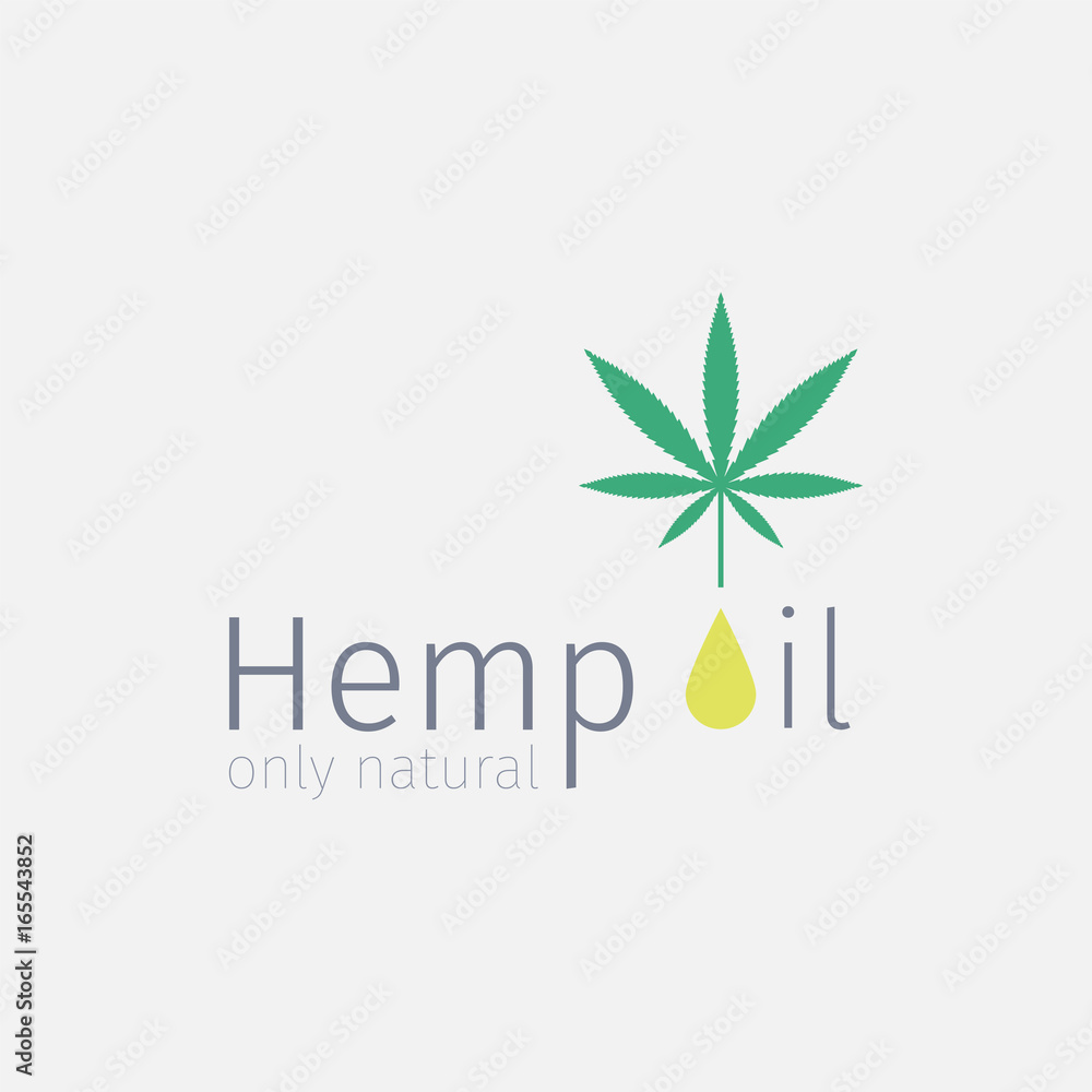 Hemp oil logo Hemp oil logo
