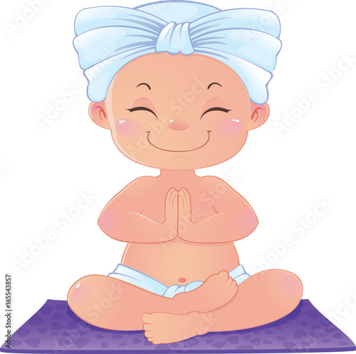 Yogi in meditation sitting in lotus position