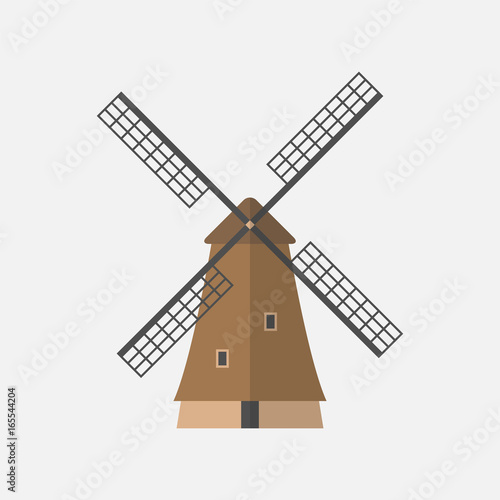 Windmill flat icon