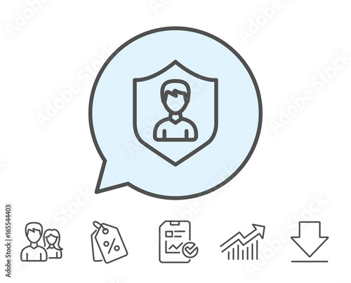 Foto User Protection line icon