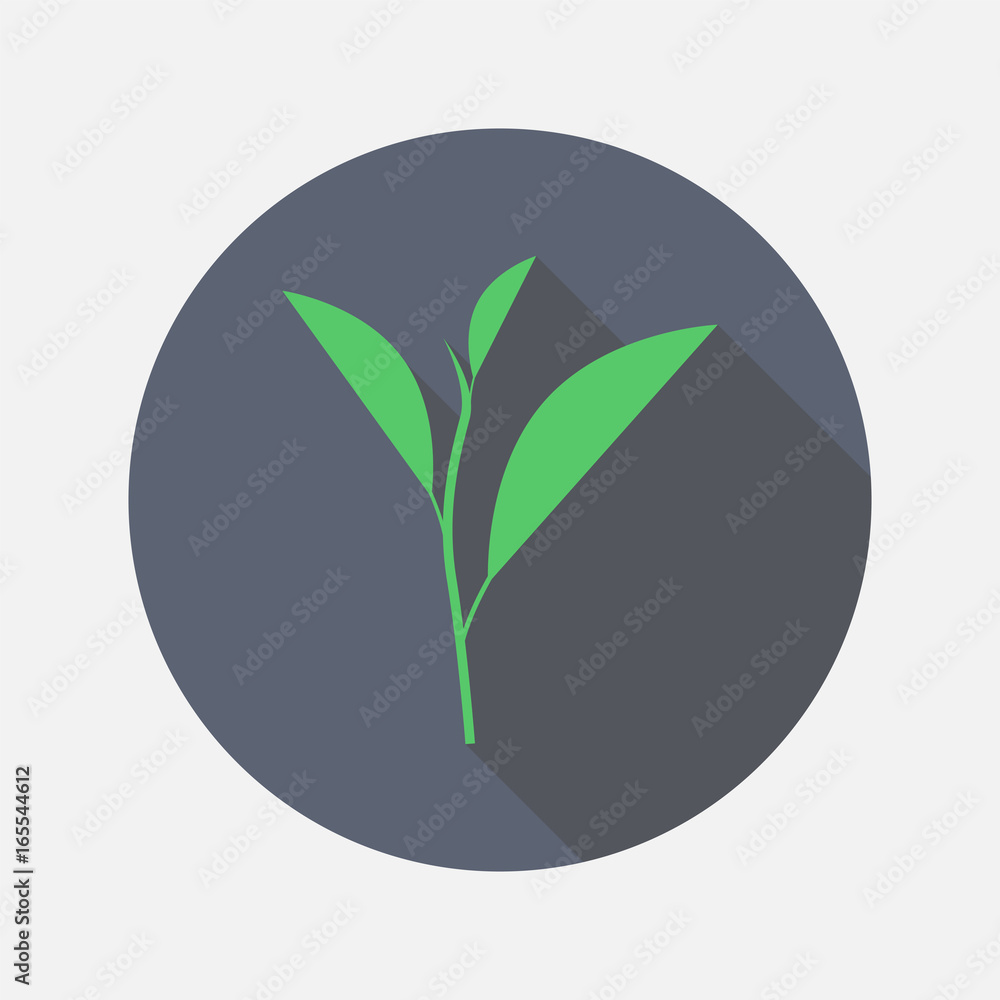 leaf tea flat icon