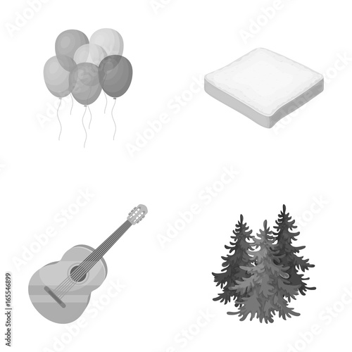 service, cooking and other monochrome icon in cartoon style.music, travel icons in set collection. photo