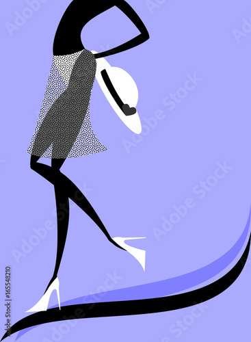 Silhouette nera con cappello 