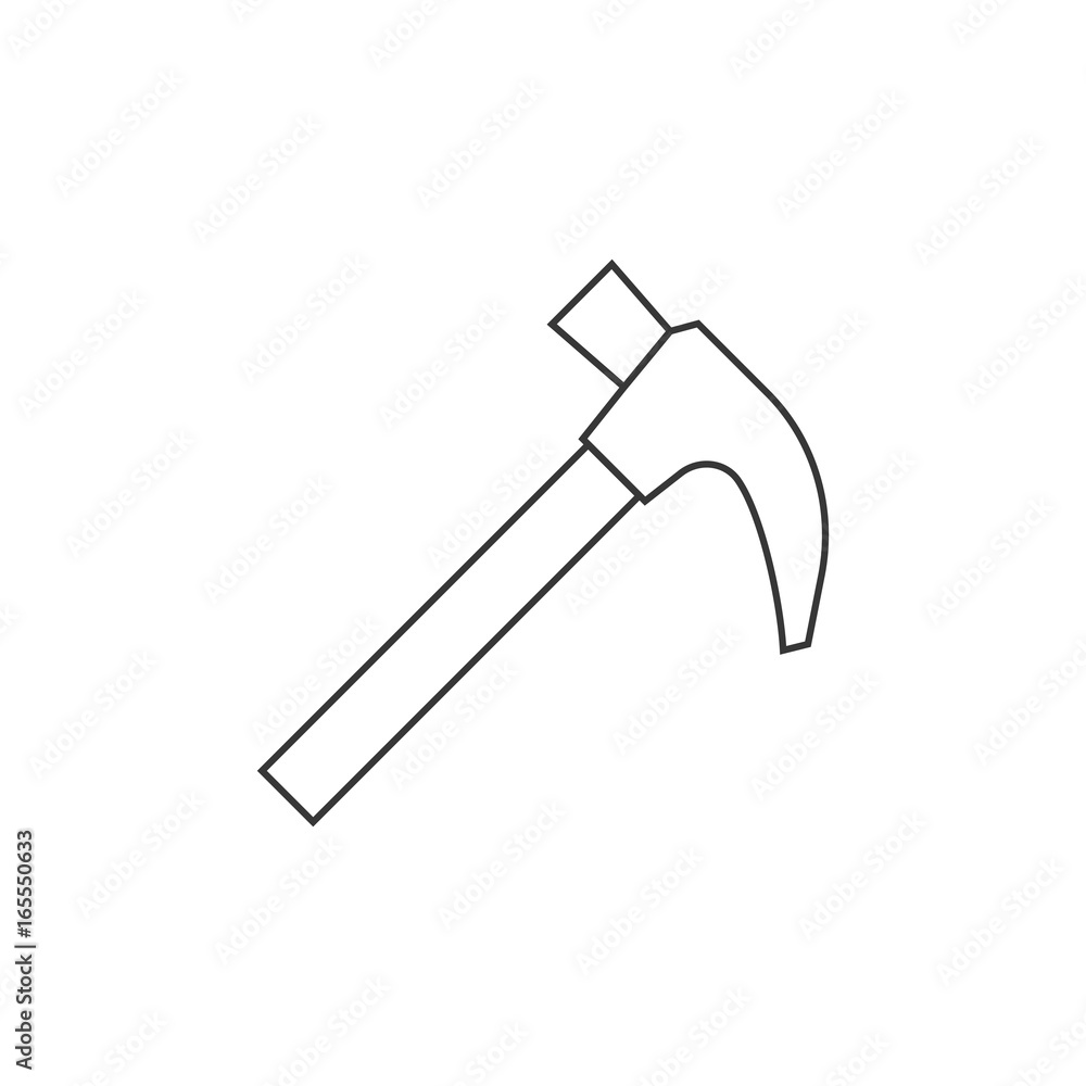 Hammer outline icon Hammer outline icon