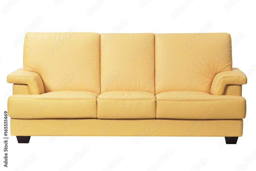 Yellow sofa isolated on white background Yellow sofa isolated on white background