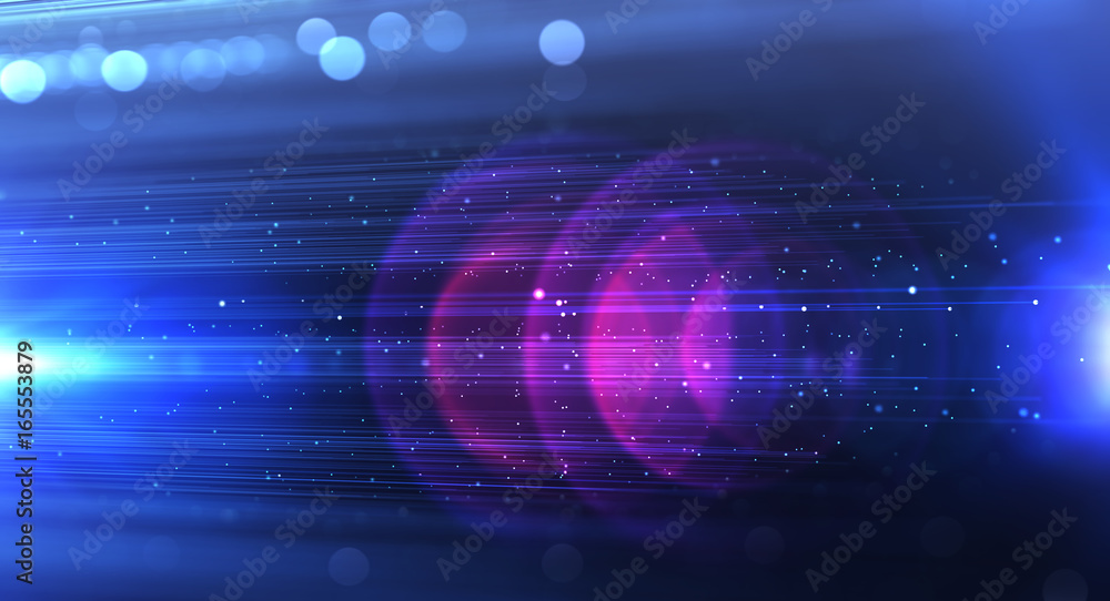 Explode particle background/Blue bytes of binary code flying through a ...