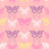 Seamless background with butterflyes